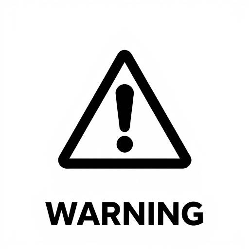 A graphic depicting a disclaimer notice with an exclamation point inside a triangle, signifying important information.