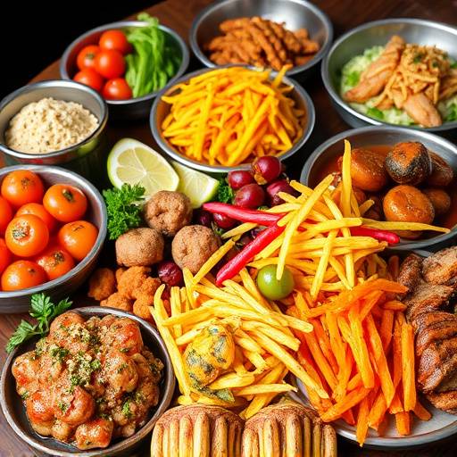 Podcast cover art for 'Culinary Crossroads' featuring a diverse array of food dishes.