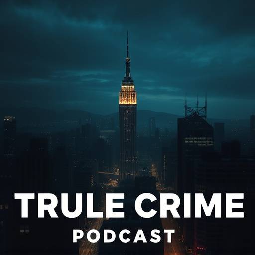 Podcast cover art for 'True Crime Chronicles' featuring a dimly lit cityscape.